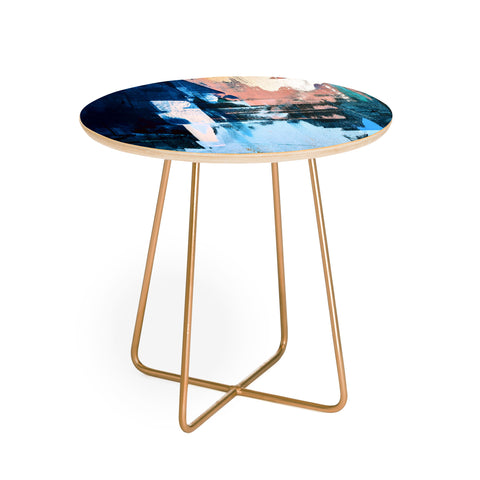 Alyssa Hamilton Art On the Dock a pretty abstract Round Side Table