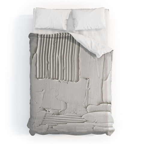 Alyssa Hamilton Art Relief 3 an abstract textured Duvet Cover