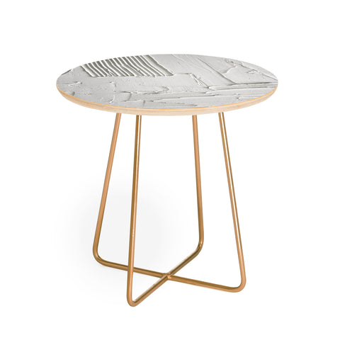 Alyssa Hamilton Art Relief 3 an abstract textured Round Side Table