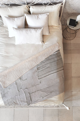 Alyssa Hamilton Art Relief 3 an abstract textured Fleece Throw Blanket