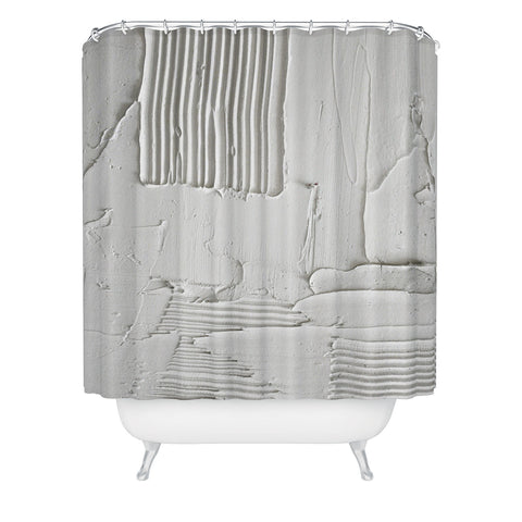 Alyssa Hamilton Art Relief 3 an abstract textured Shower Curtain