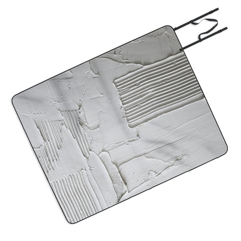 Alyssa Hamilton Art Relief 3 an abstract textured Picnic Blanket