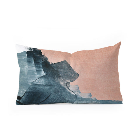 Alyssa Hamilton Art Renew a minimal abstract piece Oblong Throw Pillow