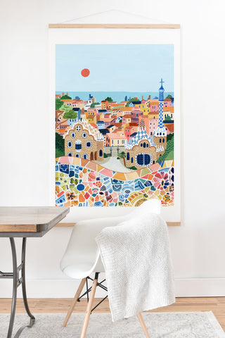 Ambers Textiles Barcelona I Art Print And Hanger