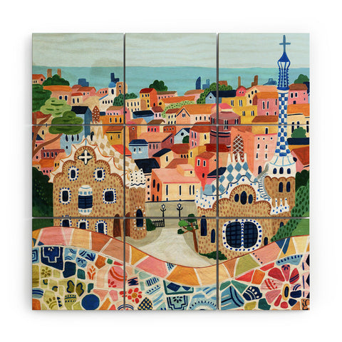 Ambers Textiles Barcelona I Wood Wall Mural