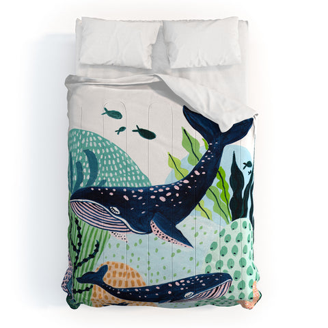 Ambers Textiles Blue Whale Family Comforter