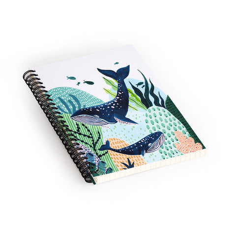 Ambers Textiles Blue Whale Family Spiral Notebook