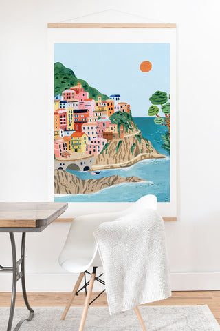 Ambers Textiles Cinque Terre Art Print And Hanger