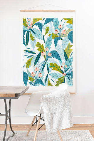 Ambers Textiles Folk Florals Art Print And Hanger