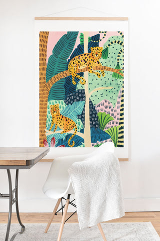 Ambers Textiles Jungle Cheetahs Art Print And Hanger