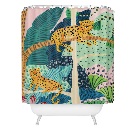 Ambers Textiles Jungle Cheetahs Shower Curtain