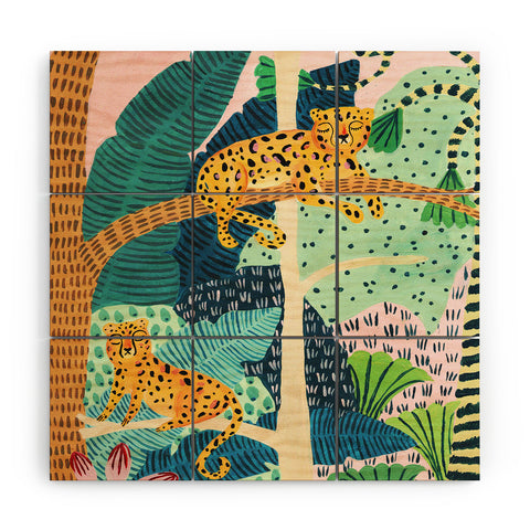 Ambers Textiles Jungle Cheetahs Wood Wall Mural