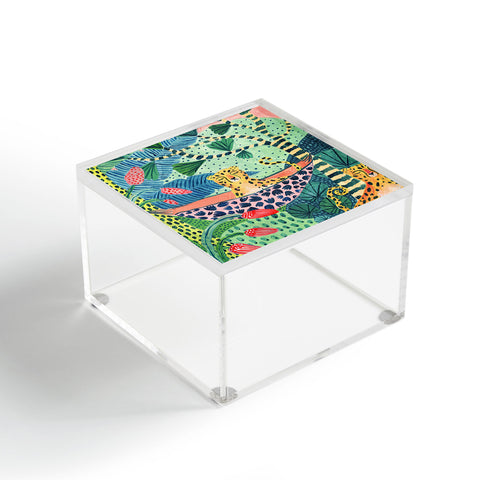 Ambers Textiles Jungle Leopard Family Acrylic Box