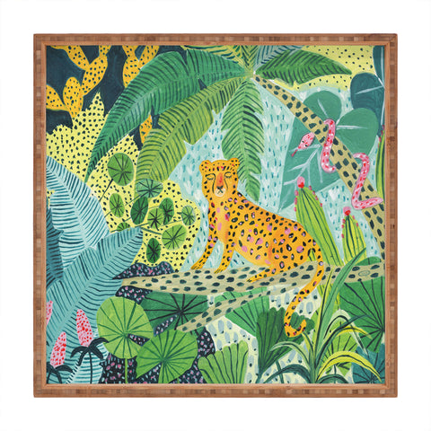 Ambers Textiles Jungle Leopard Square Tray