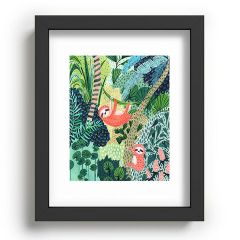 Ambers Textiles Jungle Sloth Recessed Framing Rectangle