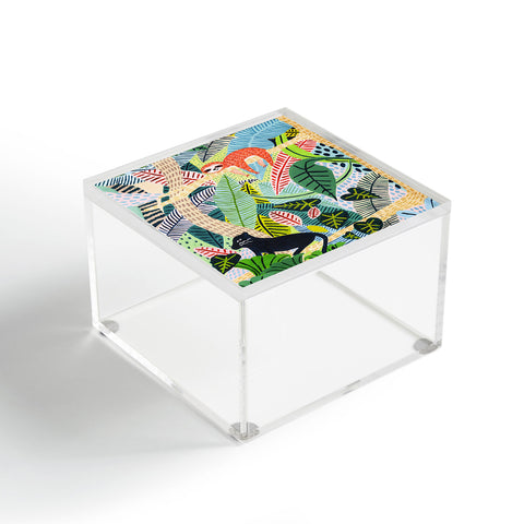 Ambers Textiles Jungle Sloth and Panther Acrylic Box