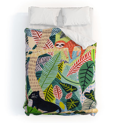 Ambers Textiles Jungle Sloth and Panther Duvet Cover