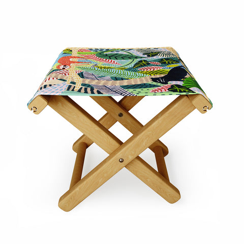 Ambers Textiles Jungle Sloth and Panther Folding Stool