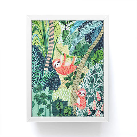 Ambers Textiles Jungle Sloth Framed Mini Art Print