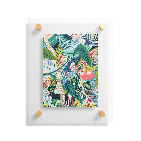 Ambers Textiles Jungle Sloth Panther Pals Floating Acrylic Print