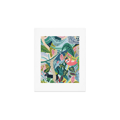Ambers Textiles Jungle Sloth Panther Pals Art Print