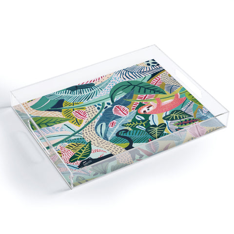 Ambers Textiles Jungle Sloth Panther Pals Acrylic Tray
