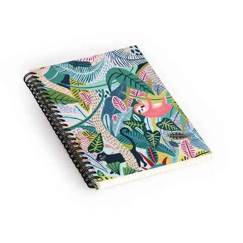 Ambers Textiles Jungle Sloth Panther Pals Spiral Notebook