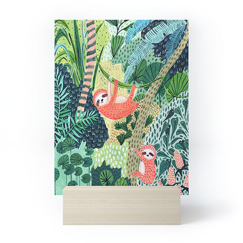 Ambers Textiles Jungle Sloth Mini Art Print