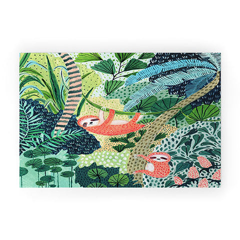 Ambers Textiles Jungle Sloth Welcome Mat