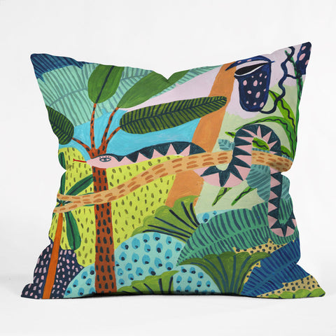 Ambers Textiles Jungle Snake Throw Pillow