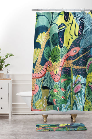 Ambers Textiles Jungle Snakes Shower Curtain And Mat