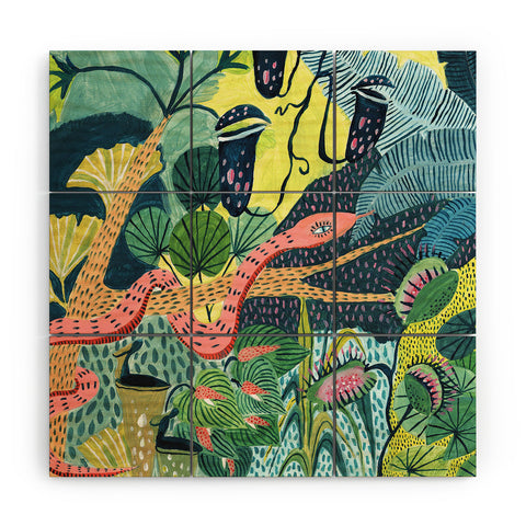 Ambers Textiles Jungle Snakes Wood Wall Mural