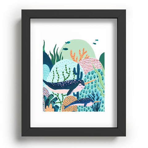 Ambers Textiles Narwhal Family Recessed Framing Rectangle