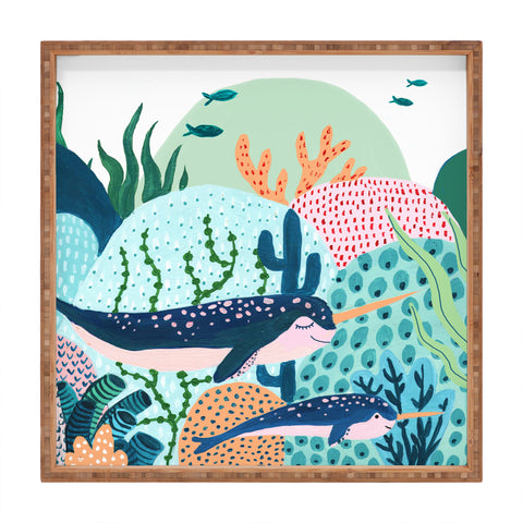 Ambers Textiles Narwhal Family Square Tray