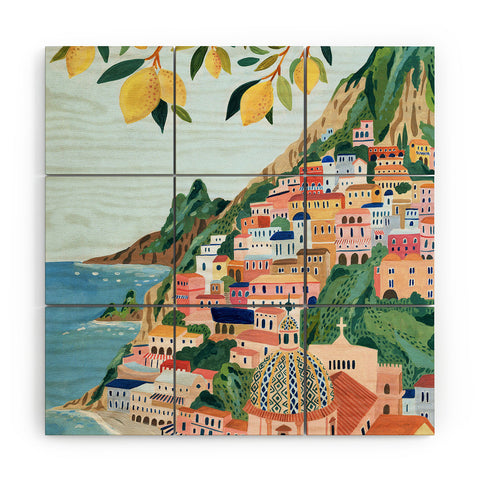 Ambers Textiles Positano Italy Wood Wall Mural