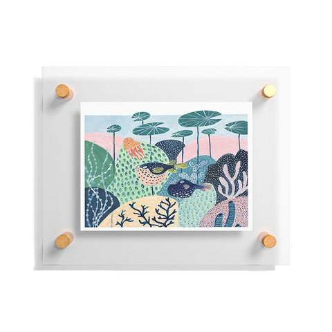 Ambers Textiles Puffer Fish Floating Acrylic Print