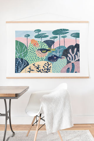 Ambers Textiles Puffer Fish Art Print And Hanger