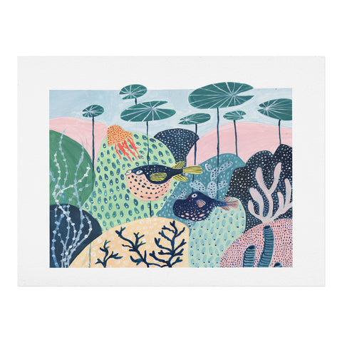 Ambers Textiles Puffer Fish Art Print