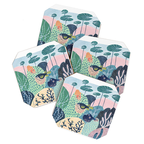 Ambers Textiles Puffer Fish Coaster Set