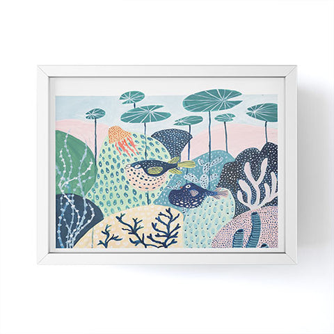 Ambers Textiles Puffer Fish Framed Mini Art Print