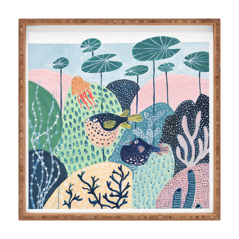 Ambers Textiles Puffer Fish Square Tray