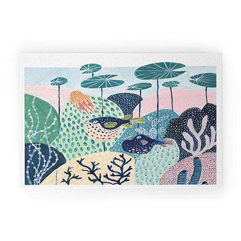 Ambers Textiles Puffer Fish Welcome Mat