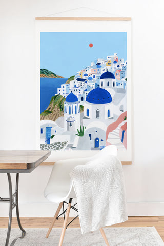 Ambers Textiles Santorini Art Print And Hanger
