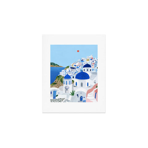 Ambers Textiles Santorini Art Print