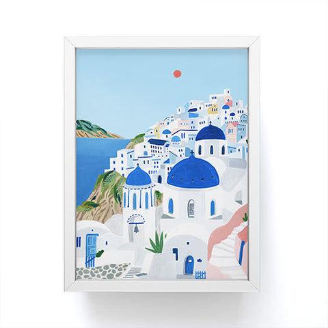 Ambers Textiles Santorini Framed Mini Art Print