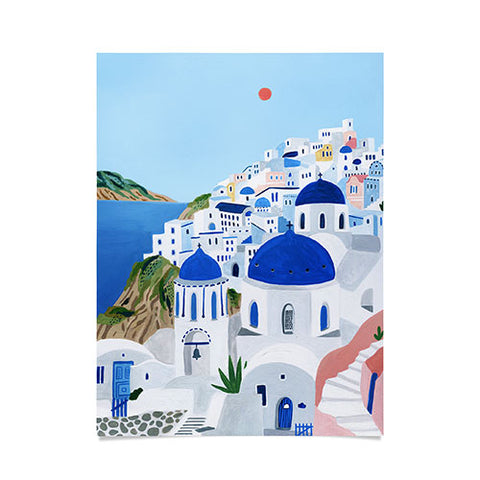 Ambers Textiles Santorini Poster