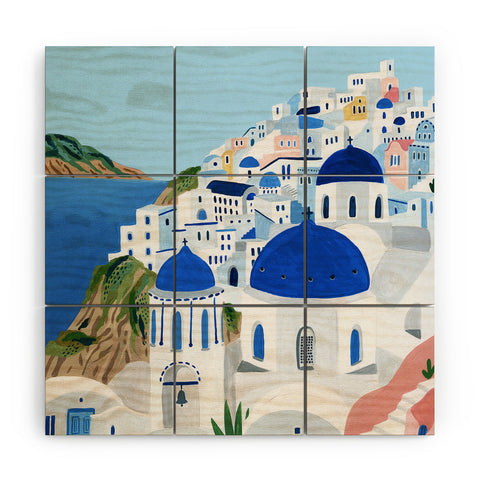 Ambers Textiles Santorini Wood Wall Mural