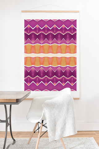Amy Sia Agadir 3 Purple Art Print And Hanger