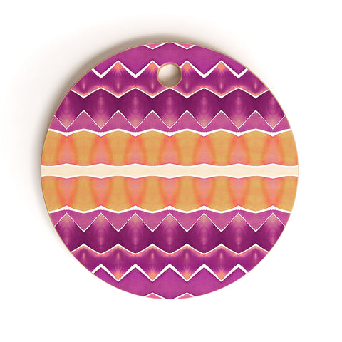 Amy Sia Agadir 3 Purple Cutting Board Round