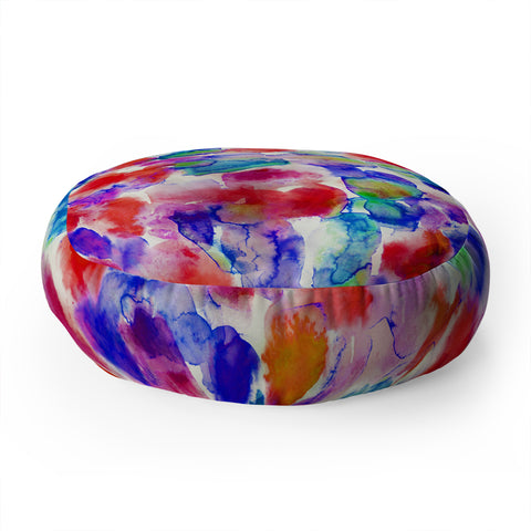 Amy Sia Amaris Blue Floor Pillow Round